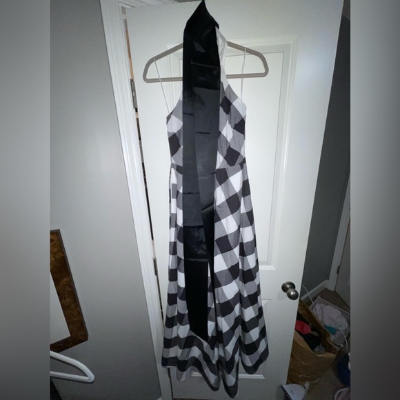 Boston Proper NWOT Gingham wrap belt maxi dress sz Small - Picture 5 of 9